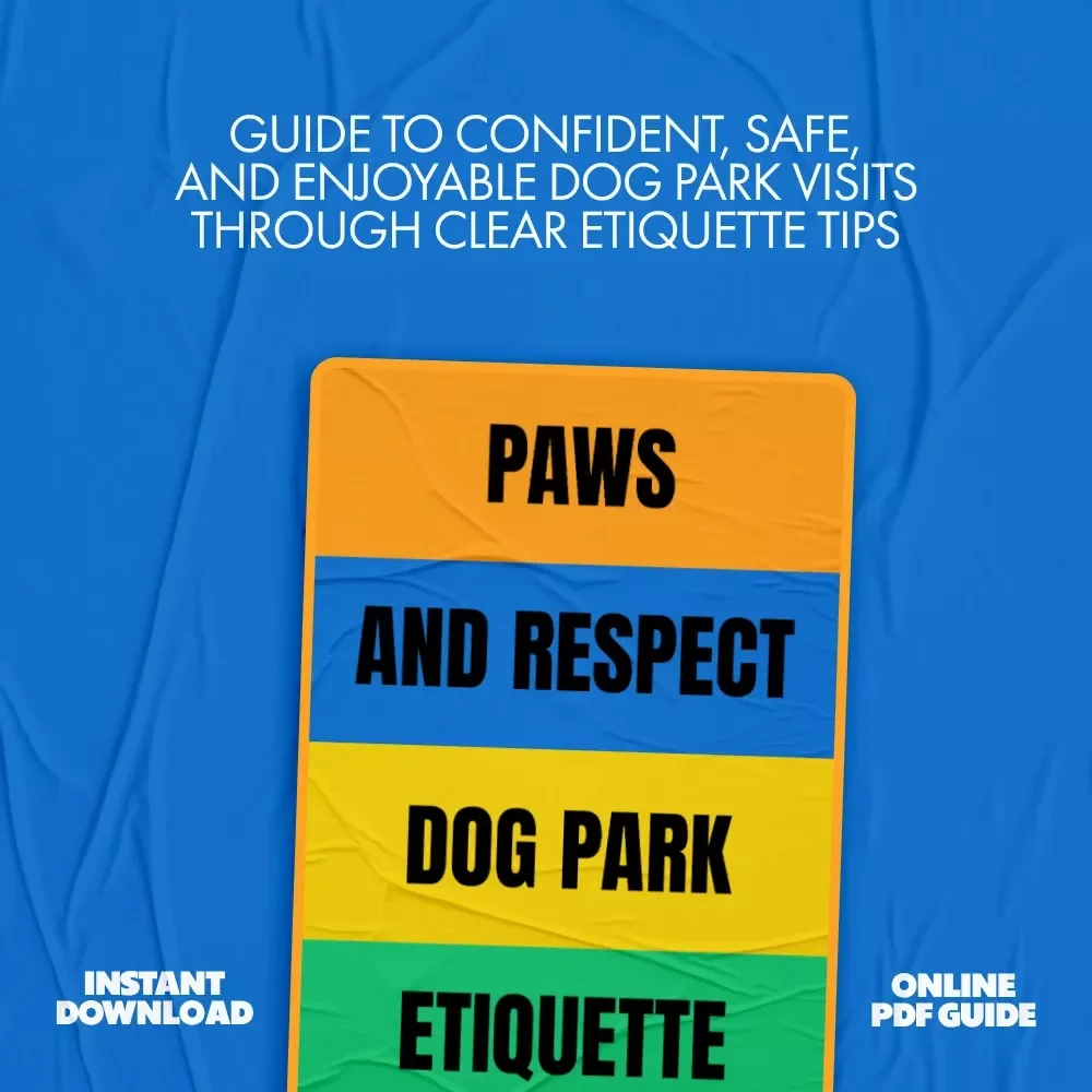 Paws and Respect: Dog Park Etiquette | dog park etiquette explained | Printable Guide eBook for Better Dog Park Behavior & Confident Pet Parents