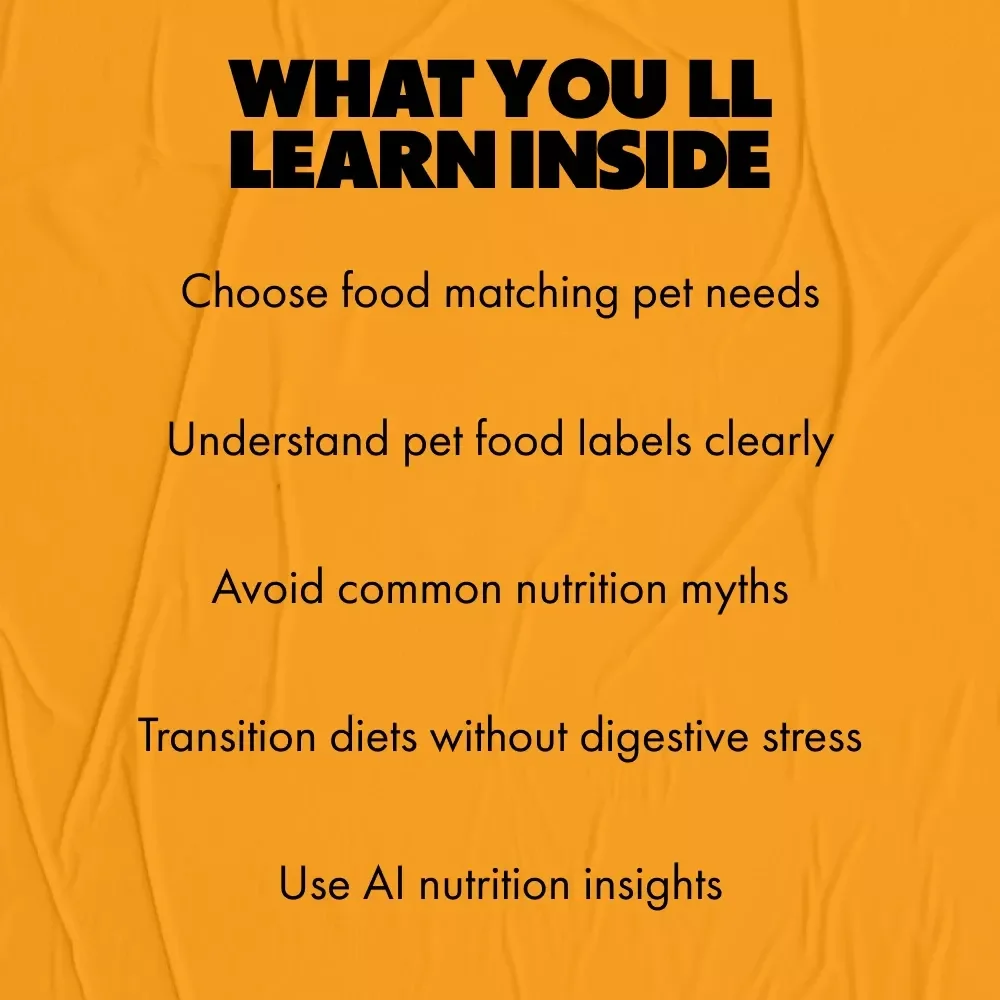 Pet Nutrition 101: What Every Pet Parent Needs to Know | Essential Pet Food Guide, Nutrition Basics Every Pet Parent Should Know | Digital eBook Download