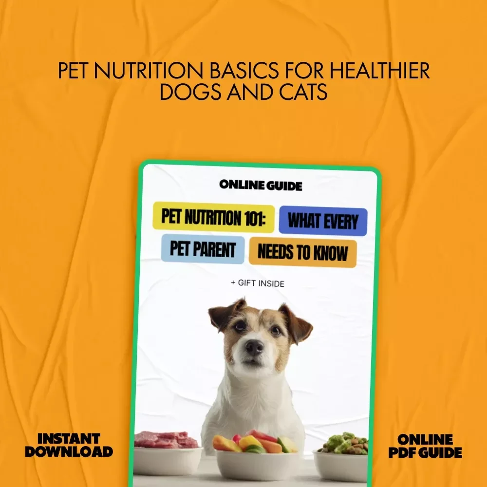 Pet Nutrition 101: What Every Pet Parent Needs to Know | Essential Pet Food Guide, Nutrition Basics Every Pet Parent Should Know | Digital eBook Download