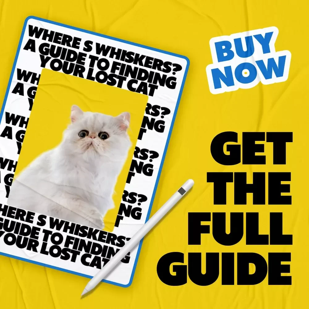 Where’s Whiskers? A Guide to Finding Your Lost Cat | Digital Download Guide for Pet Owners | how to find a lost cat Tips & Search Strategies | Lost Cat Recovery Checklist & eBook