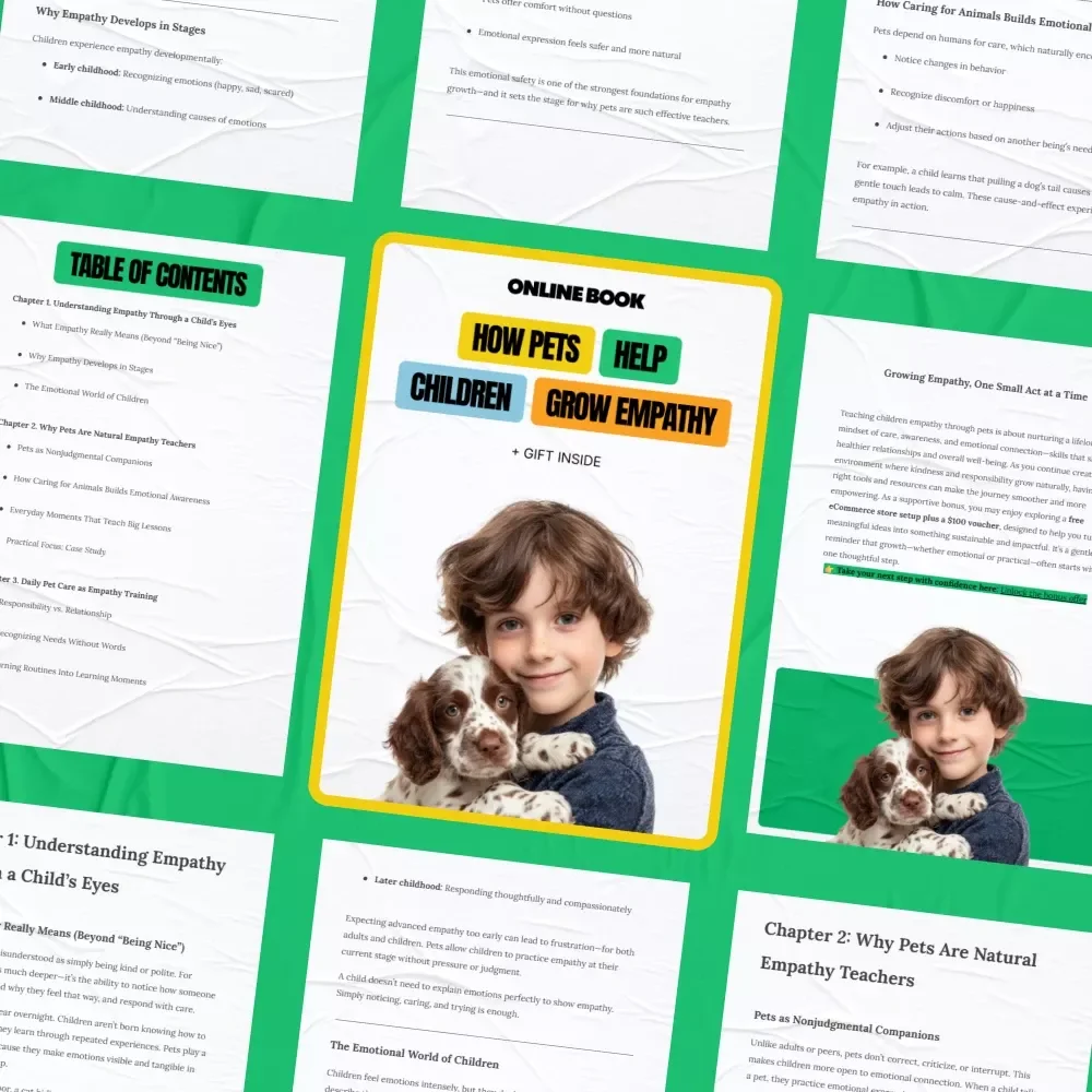How Pets Help Children Grow Empathy | eBook Guide for Parents | how can pets help children develop empathy | Empathy Learning with Pets Resources