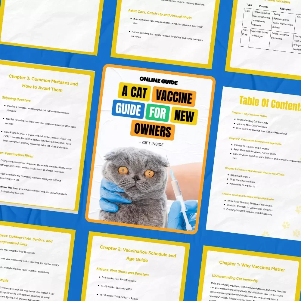 A Cat Vaccine Guide for New Owners: A Comprehensive Digital Download for Healthy Cats
