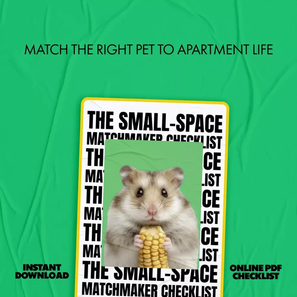 The Small-Space Pet Matchmaker Checklist – Apartment Pet Guide for Finding Pets That Fit Small Apartment Living