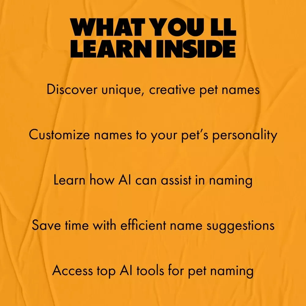 The Ultimate Guide to Using AI for Pet Name Generation: Unlock Creative Pet Names with AI Tools
