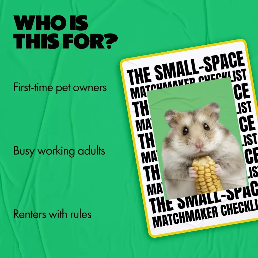 The Small-Space Pet Matchmaker Checklist – Apartment Pet Guide for Finding Pets That Fit Small Apartment Living