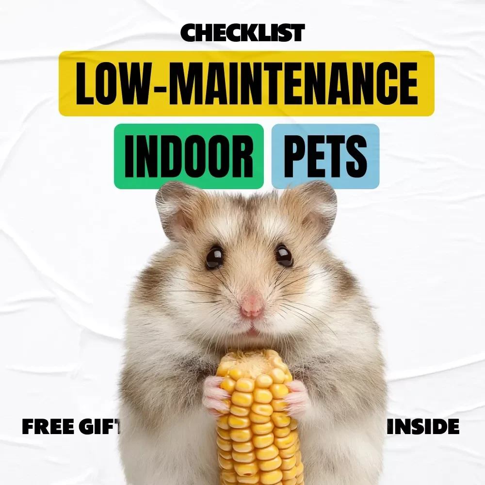 The Ultimate Low-Maintenance Indoor Pets Checklist | Best Low Maintenance Indoor Pets Guide for Busy People | Digital Download