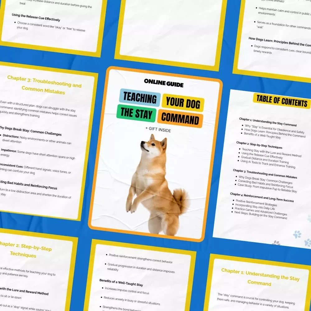 Teaching Your Dog the Stay Command | Dog Training Guide, Puppy Obedience Training, Digital Download, eBook for Beginners