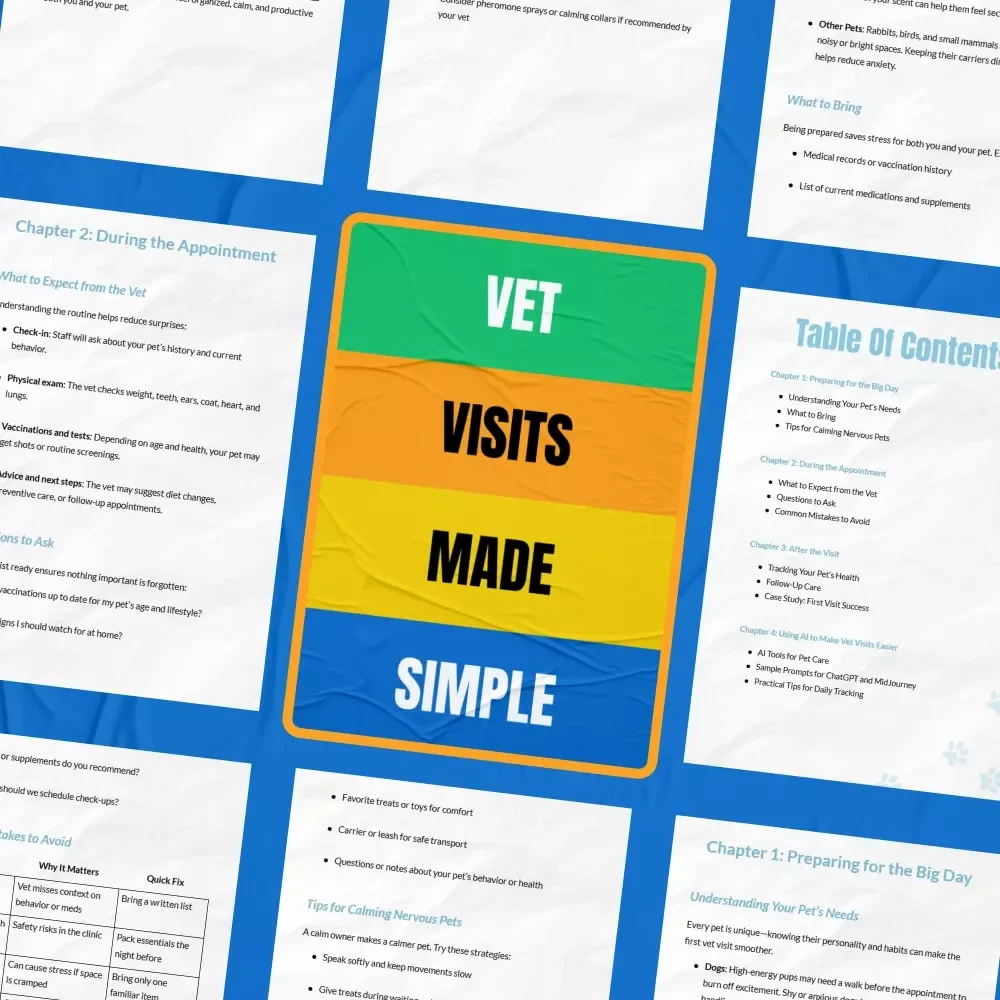 Vet Visits Made Simple: A Step-by-Step Guide for Pet Owners - Preparing, Attending & Tracking Vet Appointments