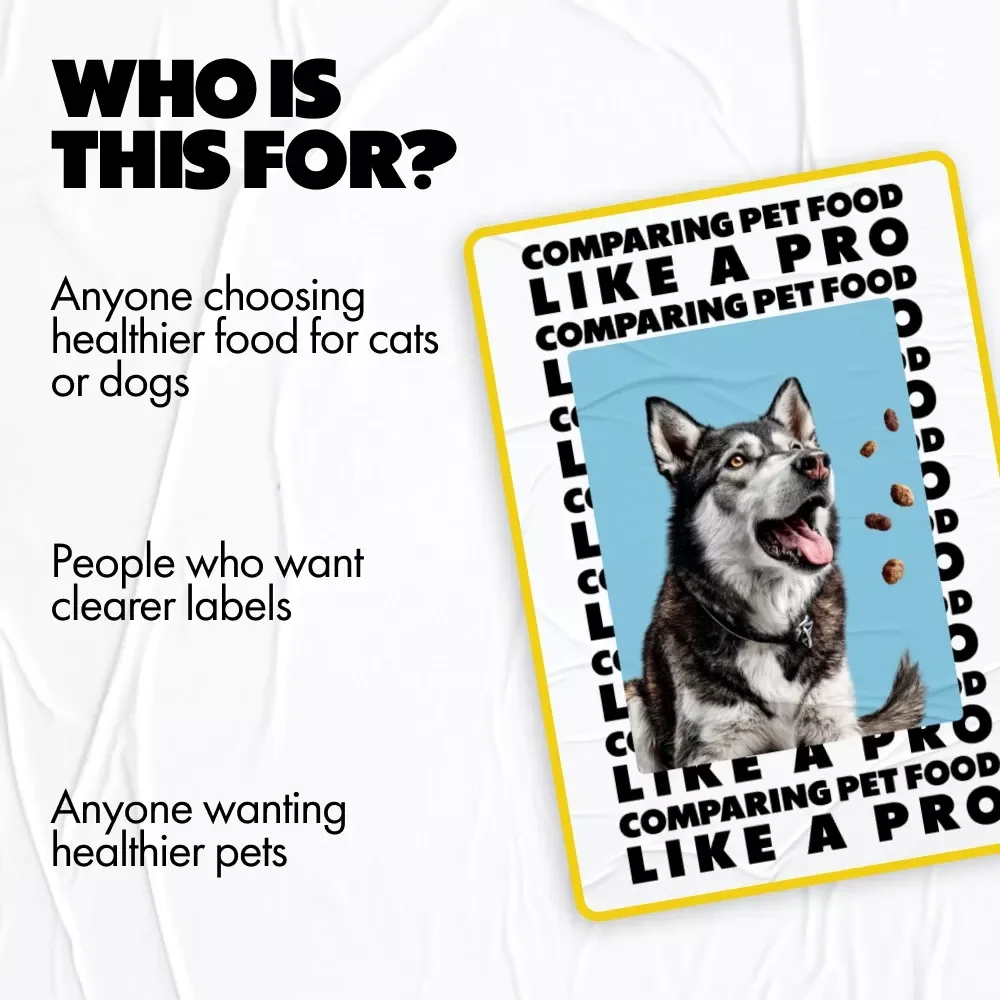 Comparing Pet Food Like a Pro | Digital Checklist for Pet Parents | Instant Download Guide on **how to compare pet food** | Cat & Dog Food Ingredient Comparison Printable