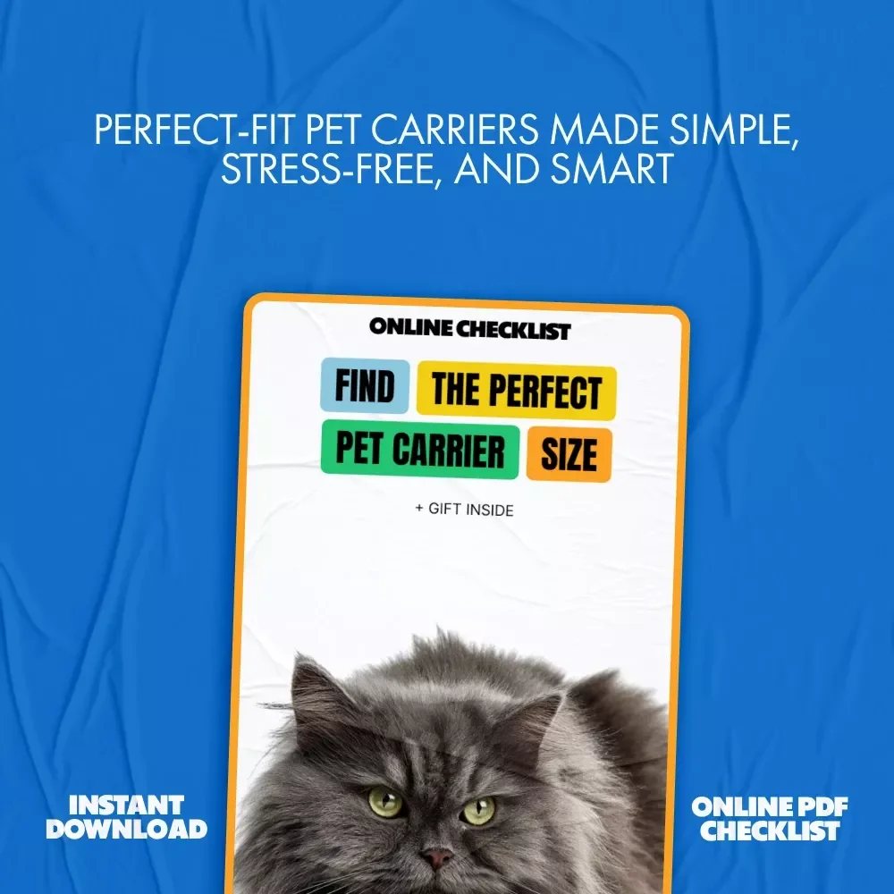 Find the Perfect Pet Carrier Size | Printable Pet Travel Guide | Pet Carrier Measurement Checklist | Digital Download for Dog & Cat Owners | Travel With Pets Essentials