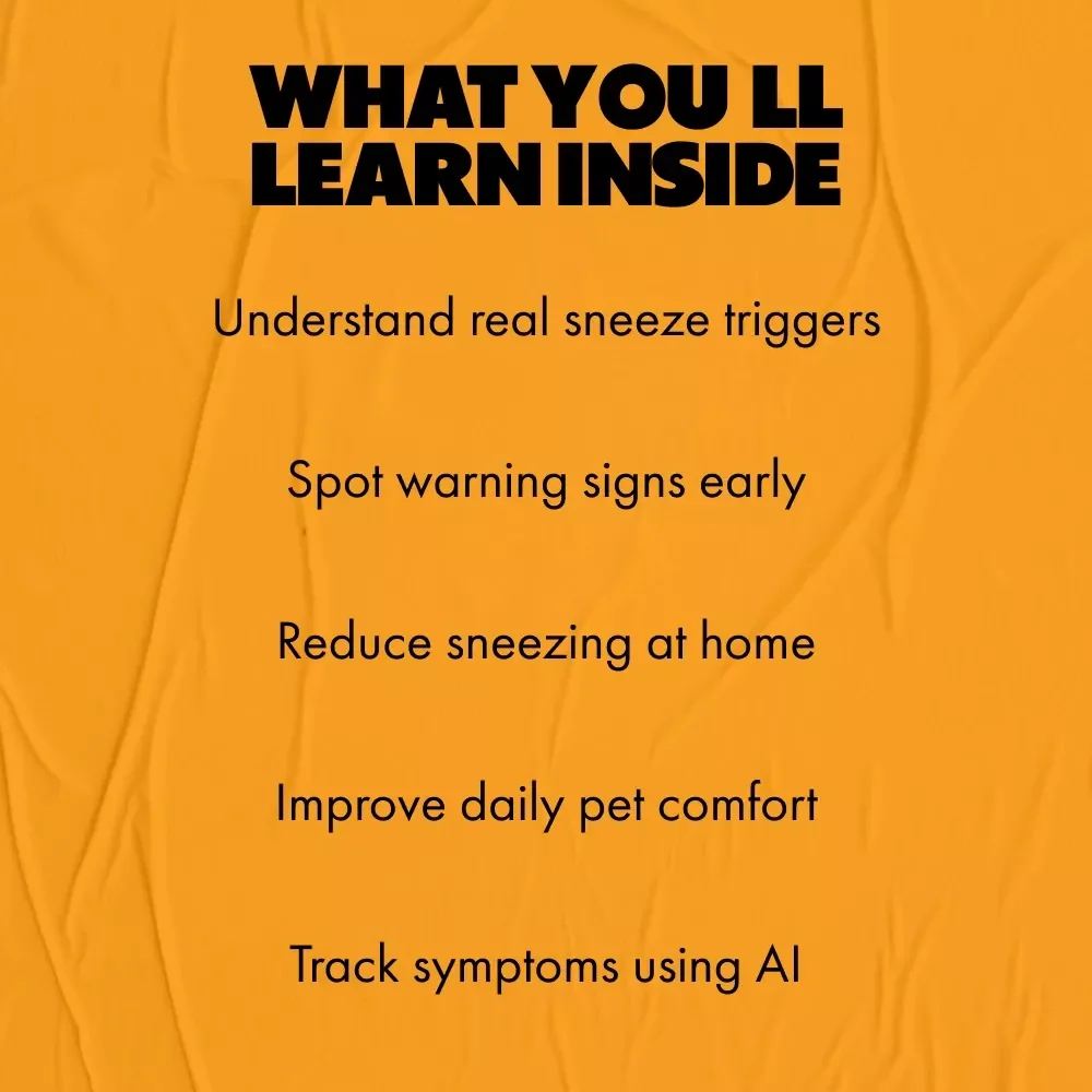 Decoding Why Pets Sneeze So Much (and When It Matters) | Digital Guide for Pet Parents | why pets sneeze a lot Checklist & Tips | Printable eBook
