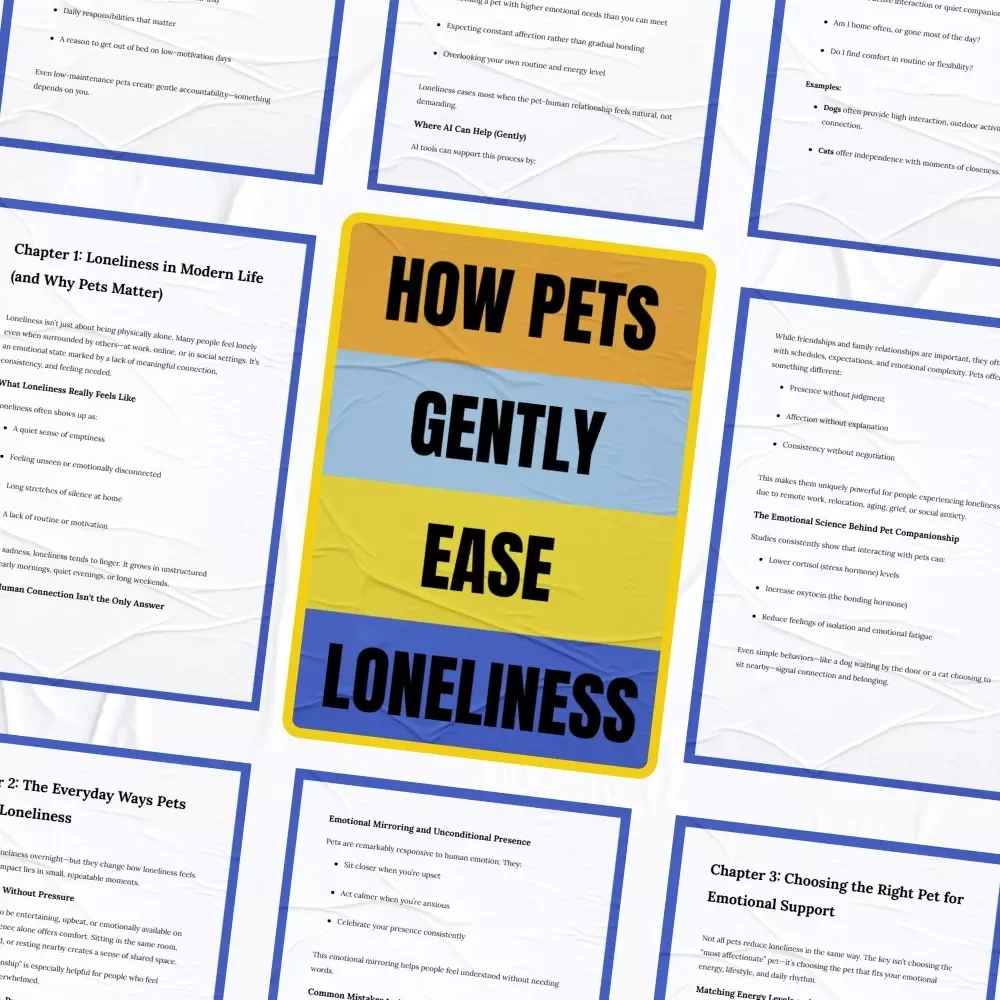 How Pets Gently Ease Loneliness – A Practical Guide on how can pets help with loneliness, Emotional Support, Connection & Daily Comfort