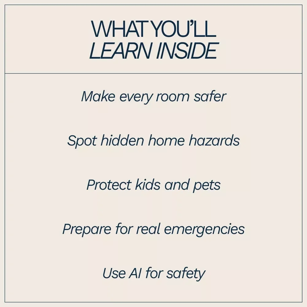 Improving Home Safety for Your Family | Practical Ebook Guide on how to improve home safety for family, Childproofing, Emergency Prep & Smart Home Security