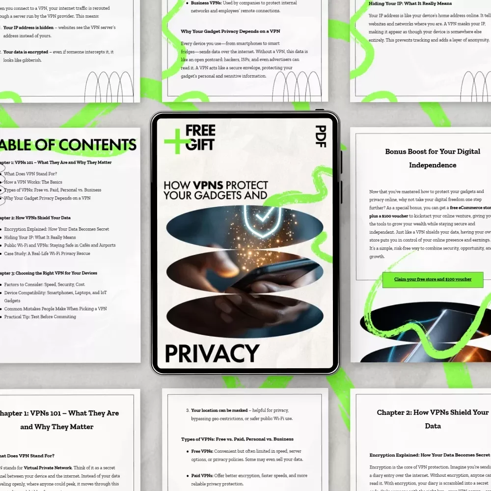 How VPNs Protect Your Gadgets and Privacy | Easy Guide Explaining what vpn means for gadget privacy | Digital eBook Download