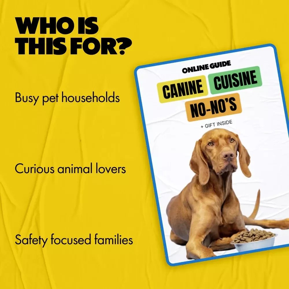Canine Cuisine No-No’s | Essential Guide to Foods Toxic to Dogs List | Pet Safety Digital Download