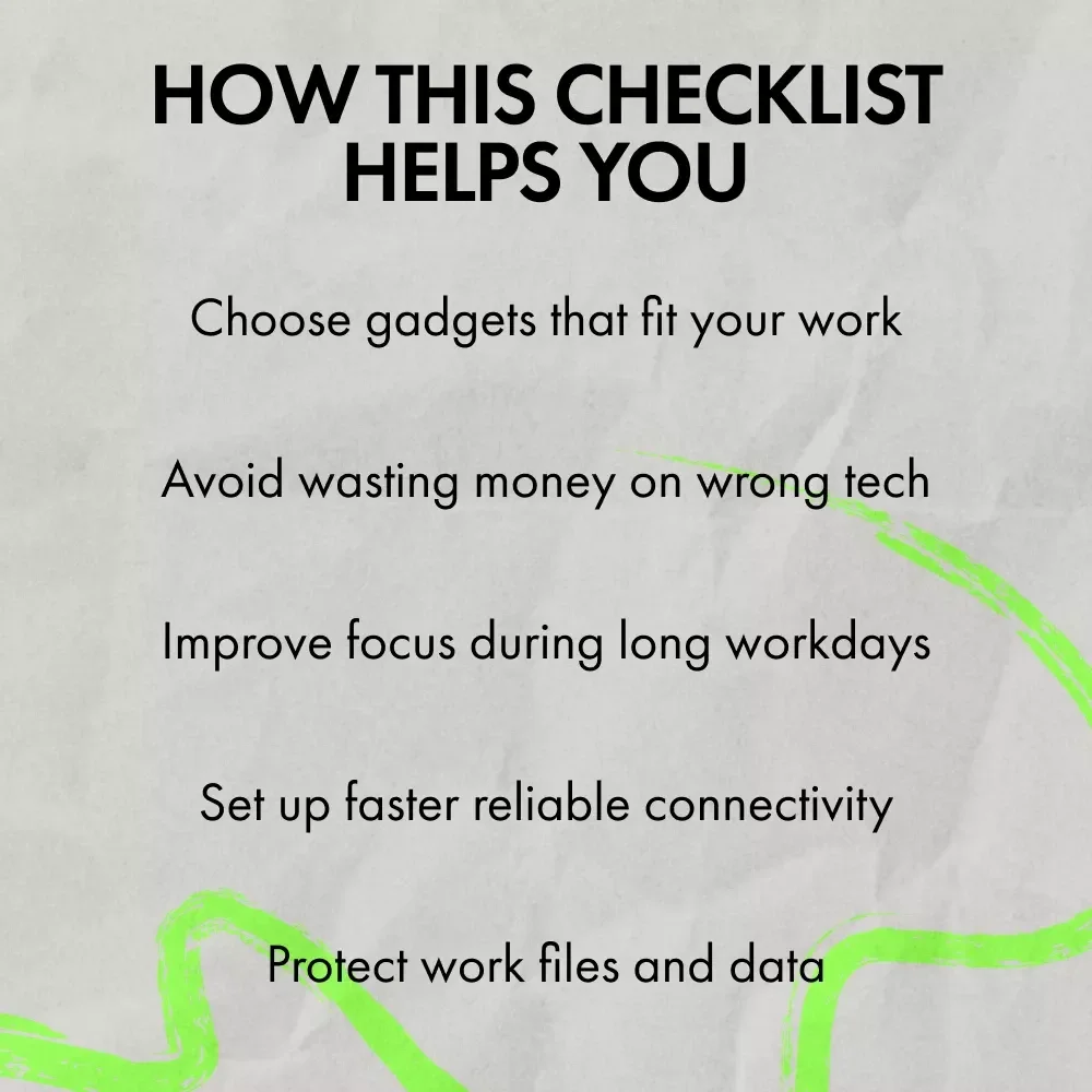 Must-Have Gadgets to Work From Home Checklist | Ultimate Digital Download for Remote Work Setup | what gadgets do i need to work from home