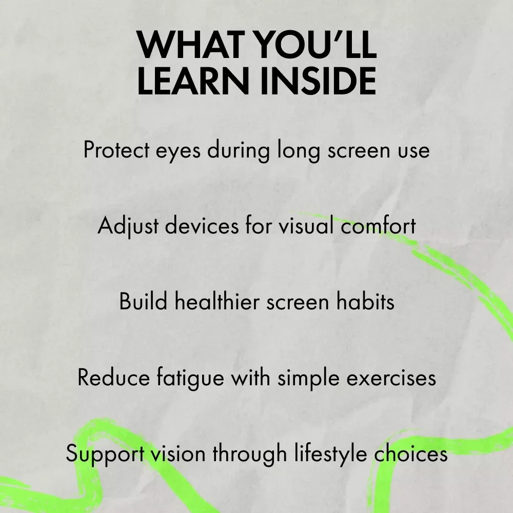 Smart Ways to Reduce Gadget Eye Strain – Practical Ebook Guide on how to reduce eye strain after using gadgets for Work, Study, and Screen Life