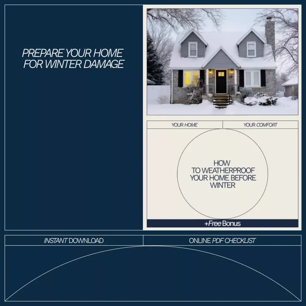 How to Weatherproof Your Home Before Winter | Easy Winter Home Prep Checklist | Energy-Saving Digital Download