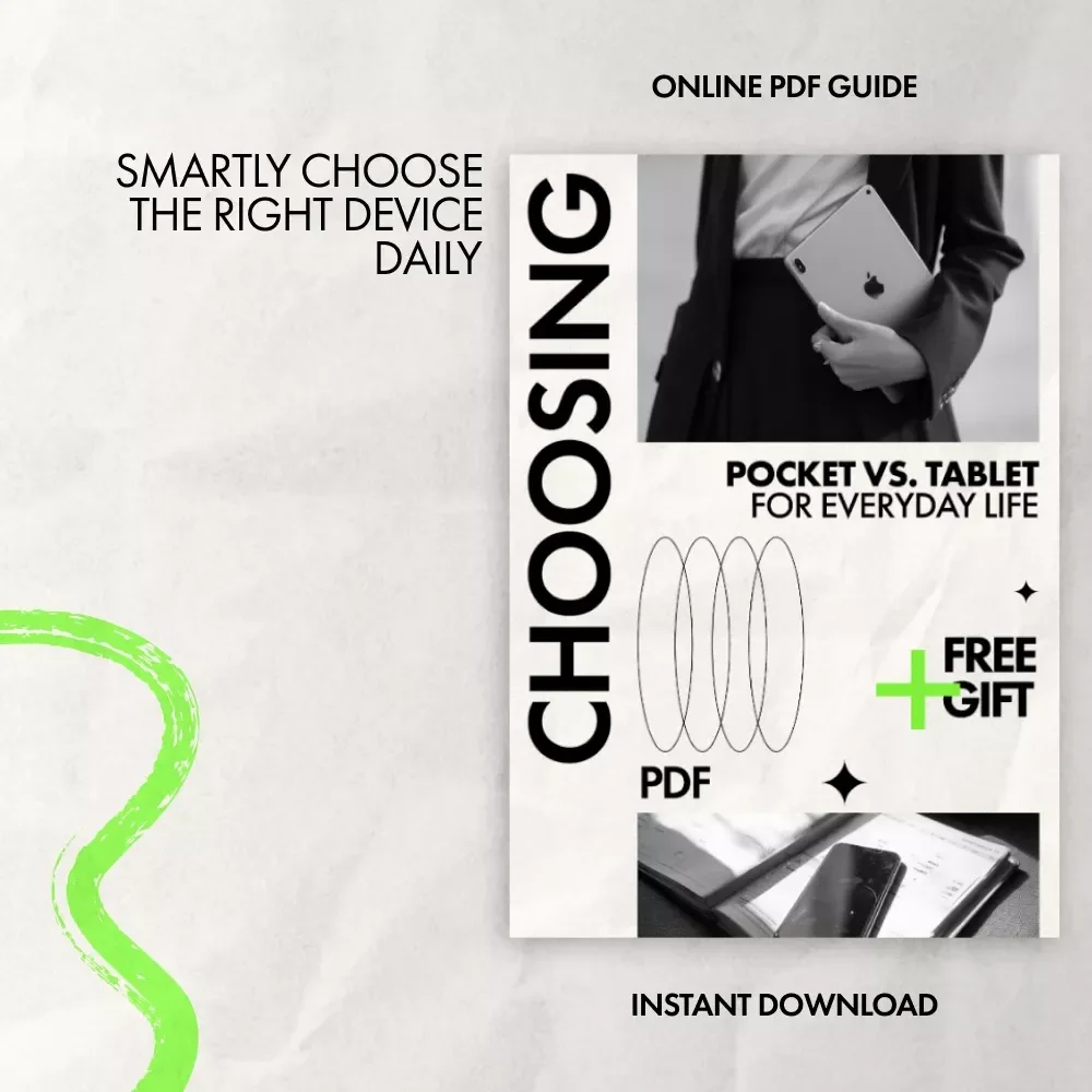 Choosing Pocket vs. Tablet for Everyday Life | Smart Device Decision Guide for phone vs tablet for everyday use | Practical eBook Download