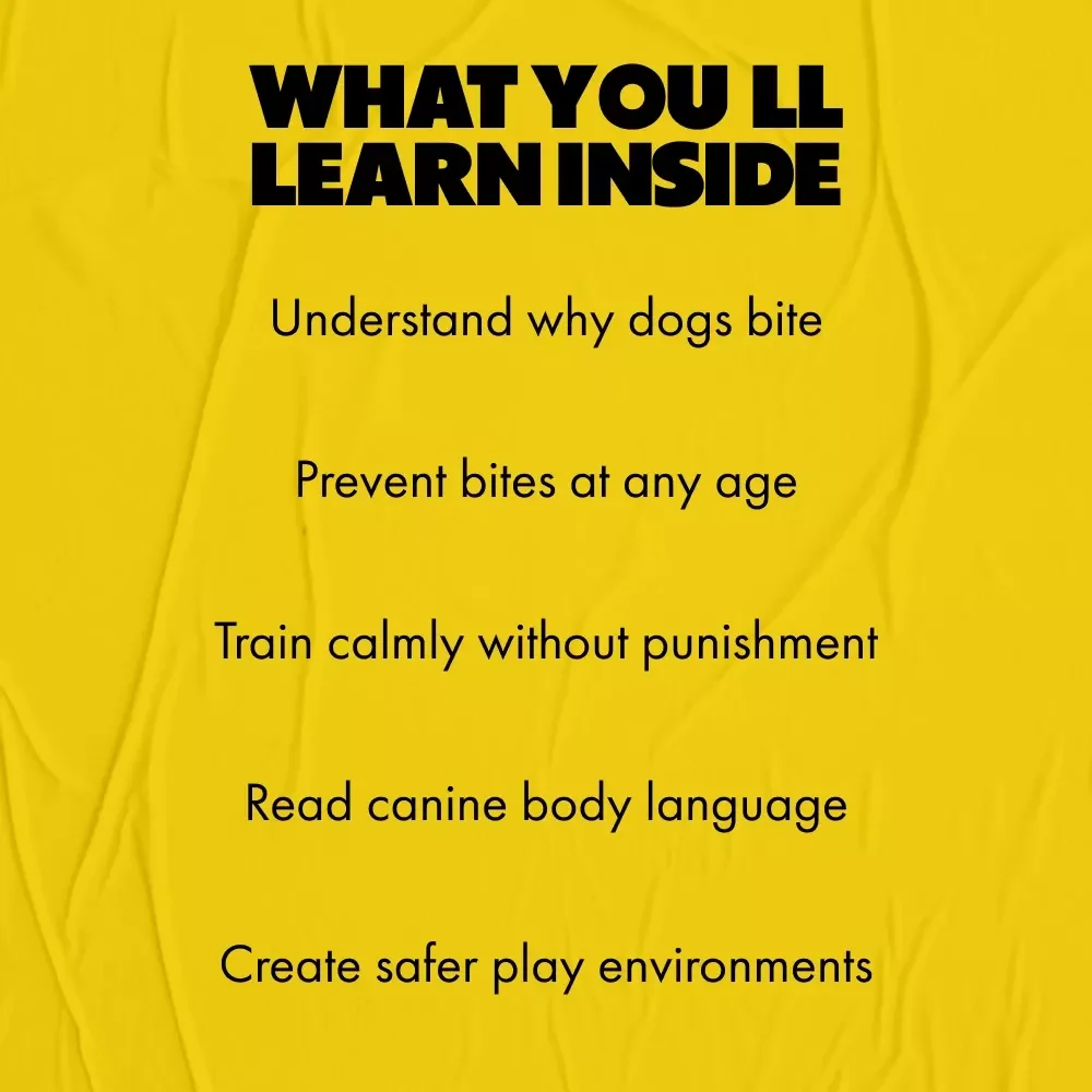 Stopping Dog Biting | Practical eBook Guide on How to Stop Dog Biting for Puppies & Adult Dogs | Positive Training & Real Case Studies