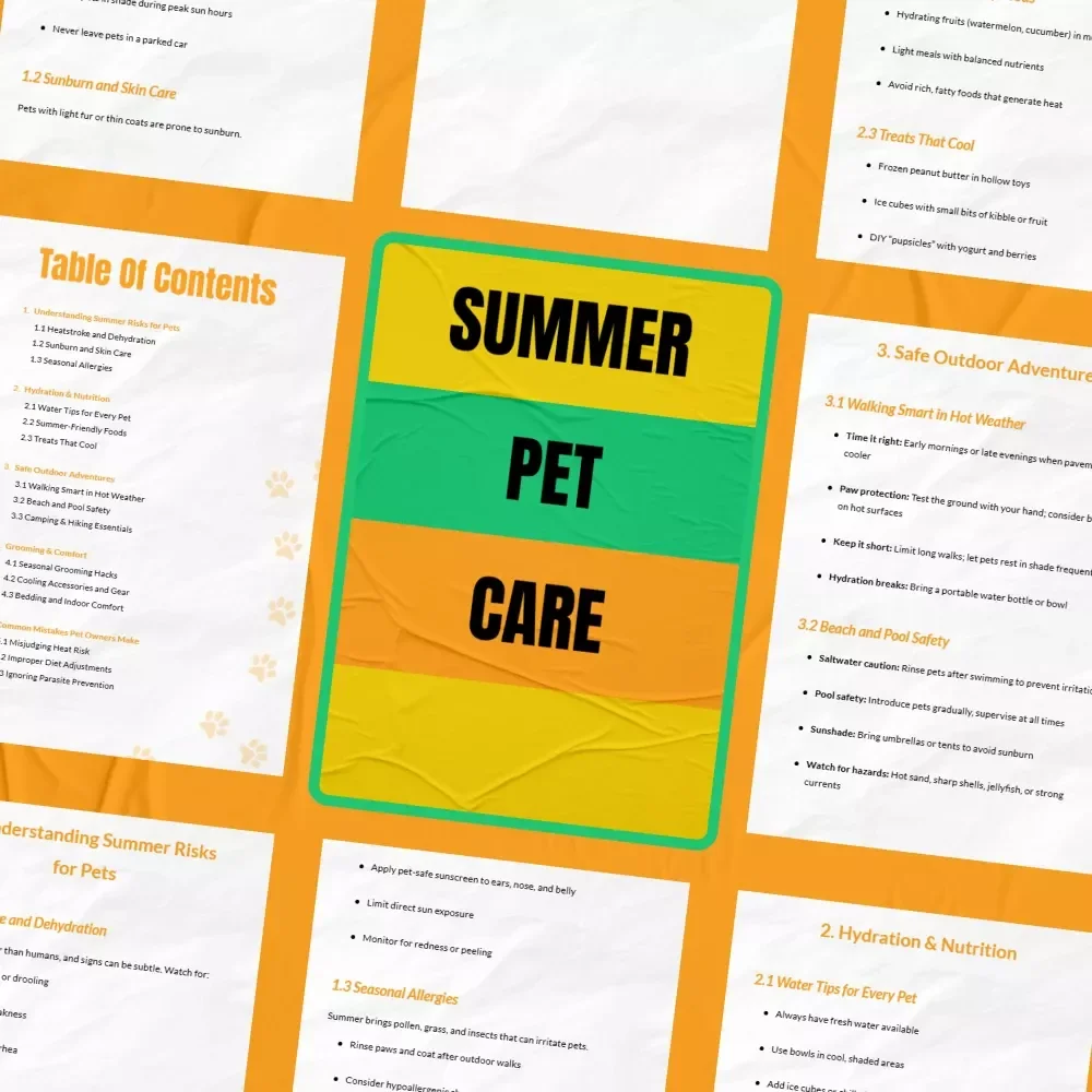 Summer Pet Care: The Ultimate eBook Guide to Best Summer Care for Pets, Hydration, Grooming, and Outdoor Safety