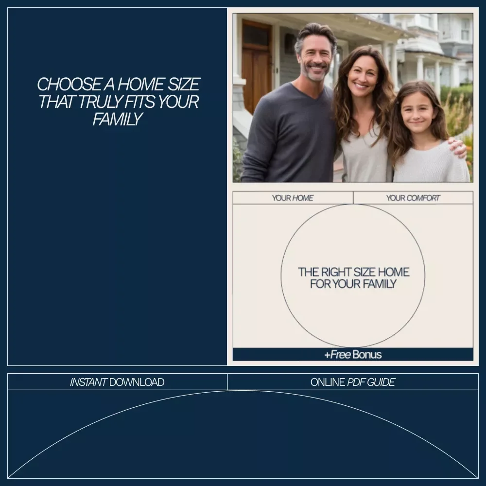 The Right Size Home for Your Family – Practical eBook Guide to Decide What Home Size Fits My Family Needs with Confidence
