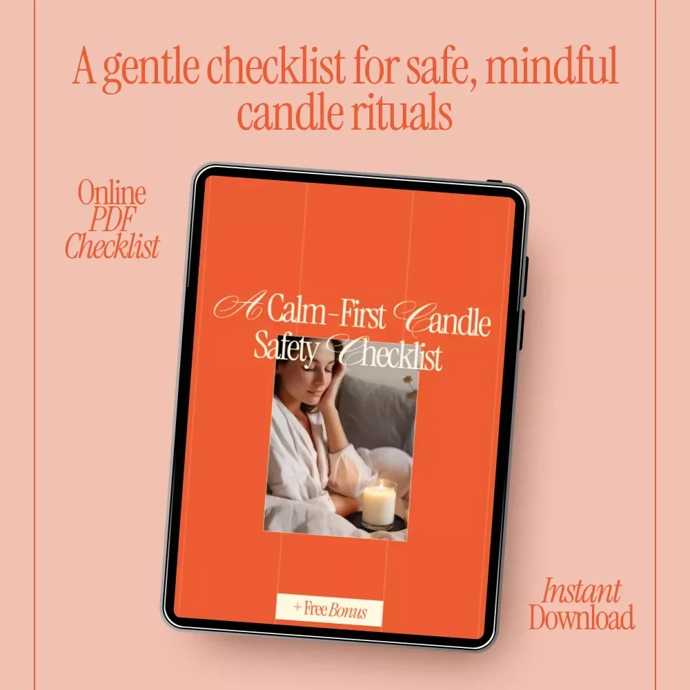A Calm-First Candle Safety Checklist – Mindful Candle Care, Peaceful Home Rituals, Candle Safety Tips for Relaxation