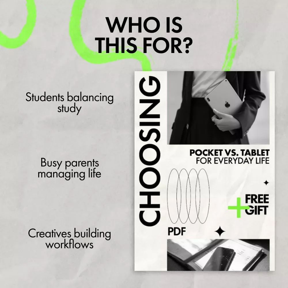 Choosing Pocket vs. Tablet for Everyday Life | Smart Device Decision Guide for phone vs tablet for everyday use | Practical eBook Download