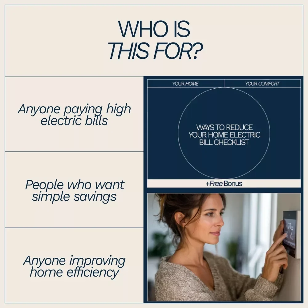 Ways to Reduce Your Home Electric Bill – Simple Energy-Saving Checklist for Lower Monthly Costs, Smart Home Efficiency Guide, Digital Download
