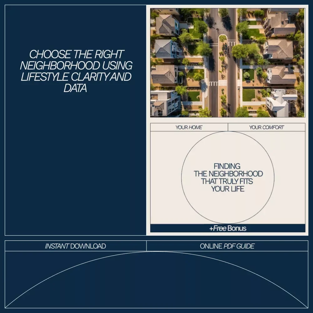 Finding the Neighborhood That Truly Fits Your Life – Smart Homebuyer eBook Guide on how to compare neighborhoods, Lifestyle Matching & Confident Location Decisions