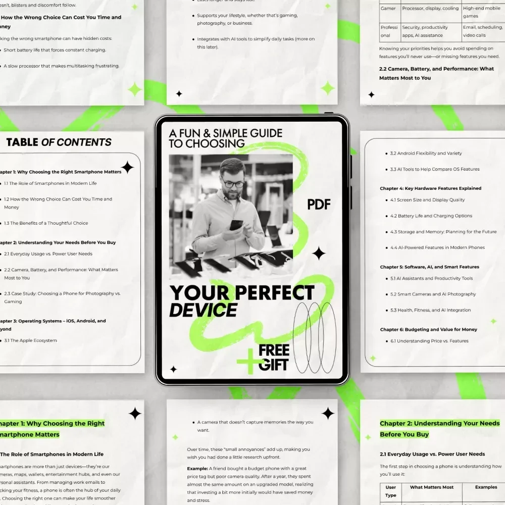 A Fun & Simple Guide to Choosing Your Perfect Device – Easy eBook on how to choose the right smartphone for Everyday Users