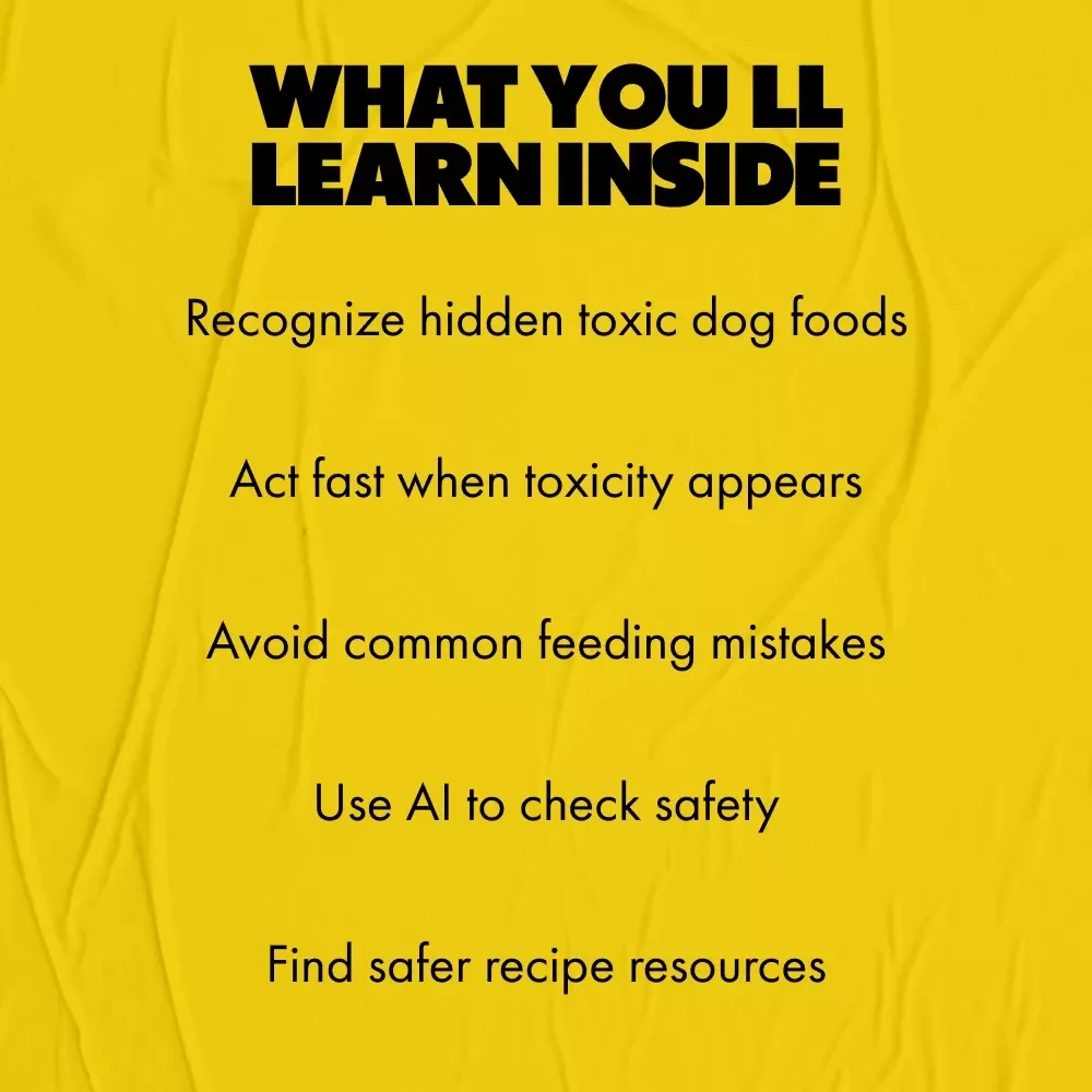 Canine Cuisine No-No’s | Essential Guide to Foods Toxic to Dogs List | Pet Safety Digital Download
