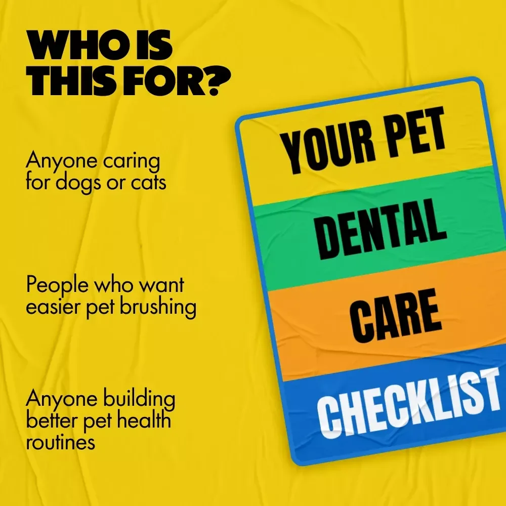 Your Pet Dental Care Checklist – Easy Pet Dental Care Routine Printable, At-Home Oral Health Tracker for Dogs & Cats