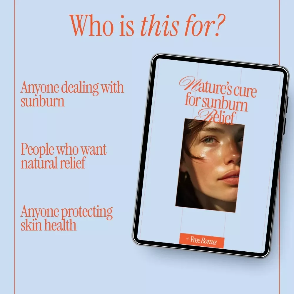 Nature’s Cure for Sunburn Relief – A Gentle, Effective Guide to natural remedies for sunburn, Skin Healing & Prevention