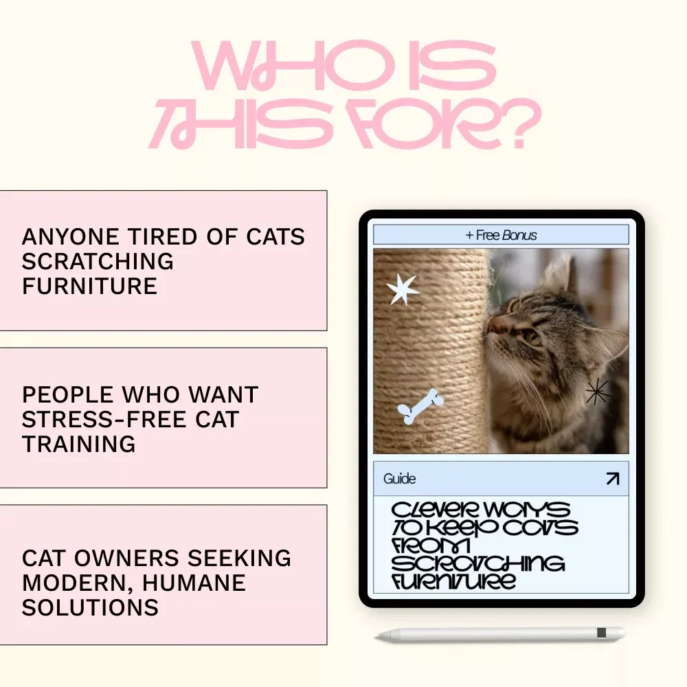 Clever Ways to Keep Cats from Scratching Furniture | Cat Training Guide, Stop Cat Scratching Sofa, Protect Furniture eBook, Digital Download for Cat Owners