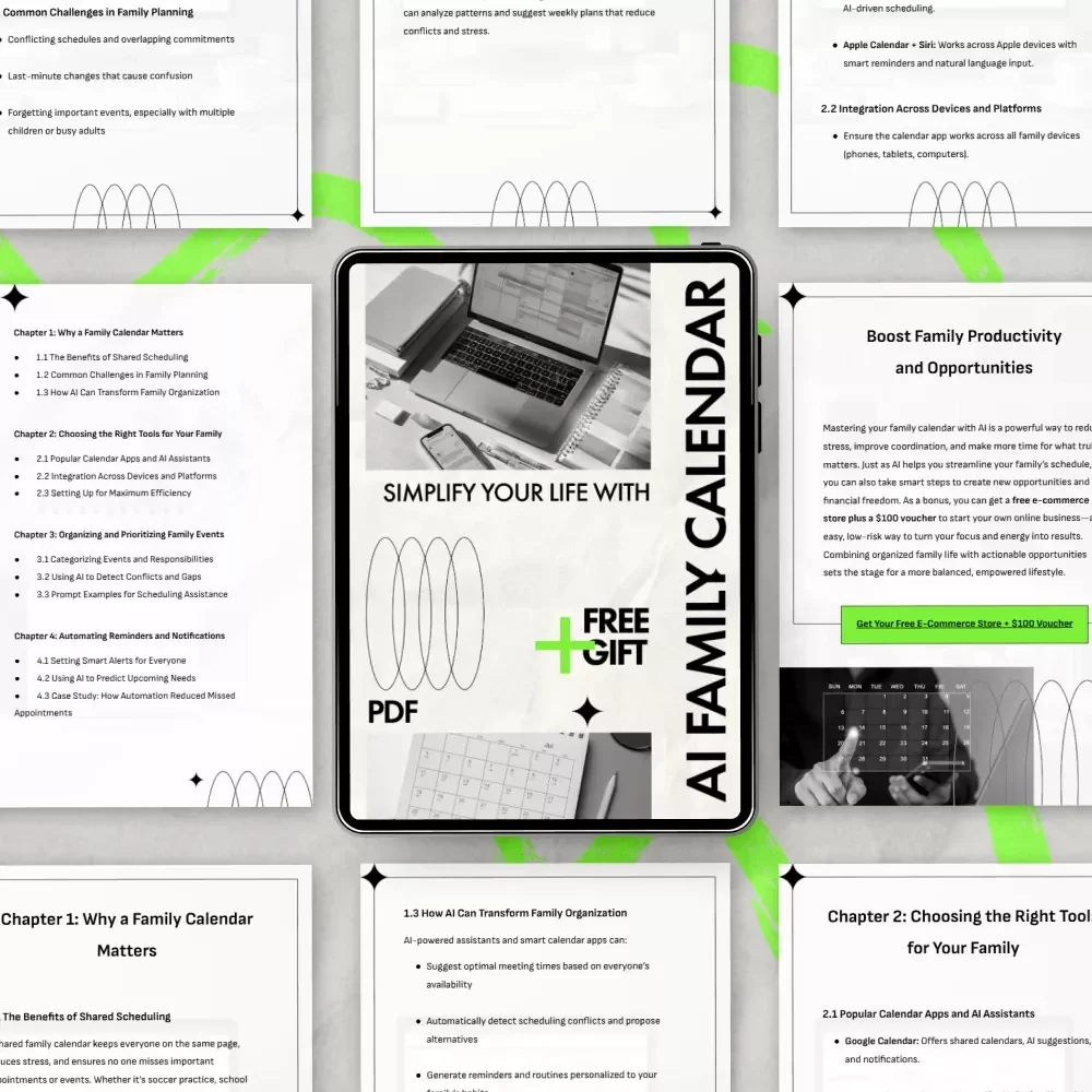 Simplify Your Life with AI Family Calendar – Practical eBook Guide on how to manage family calendar with ai for Busy Families