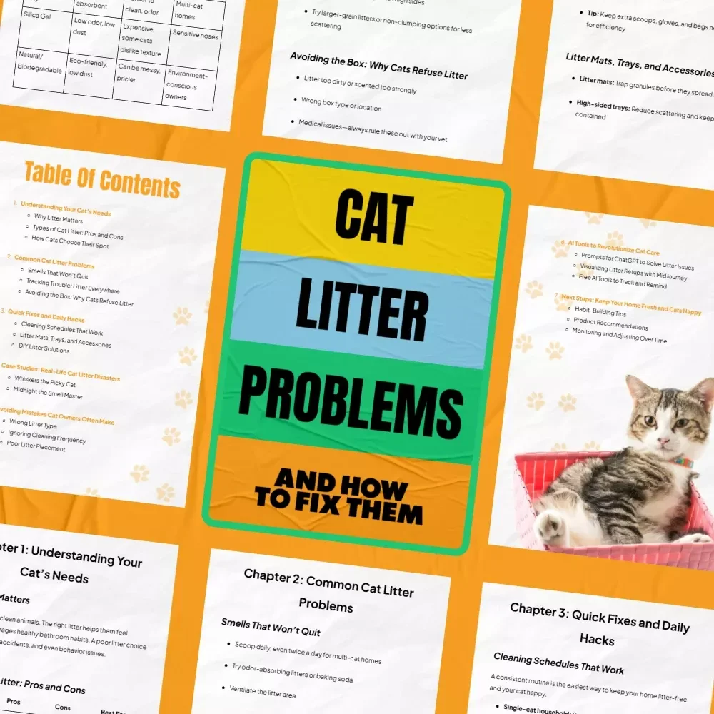Cat Litter Problems and How to Fix Them | Practical eBook Guide for Cat Owners | Smells, Tracking & Litter Box Solutions
