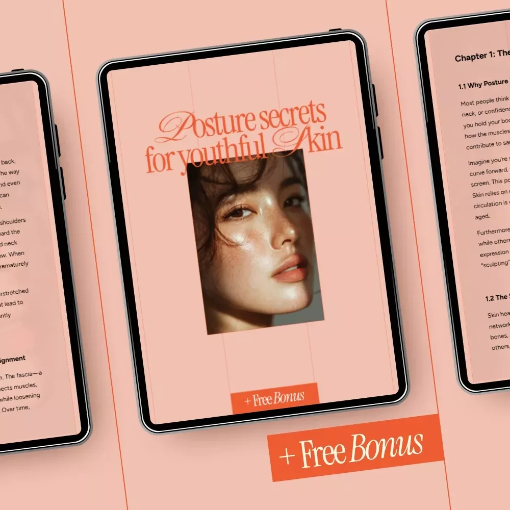 Posture Secrets for Youthful Skin – Ebook Guide on how posture affects skin appearance, Facial Aging, Tech Neck & Radiant Skin Habits