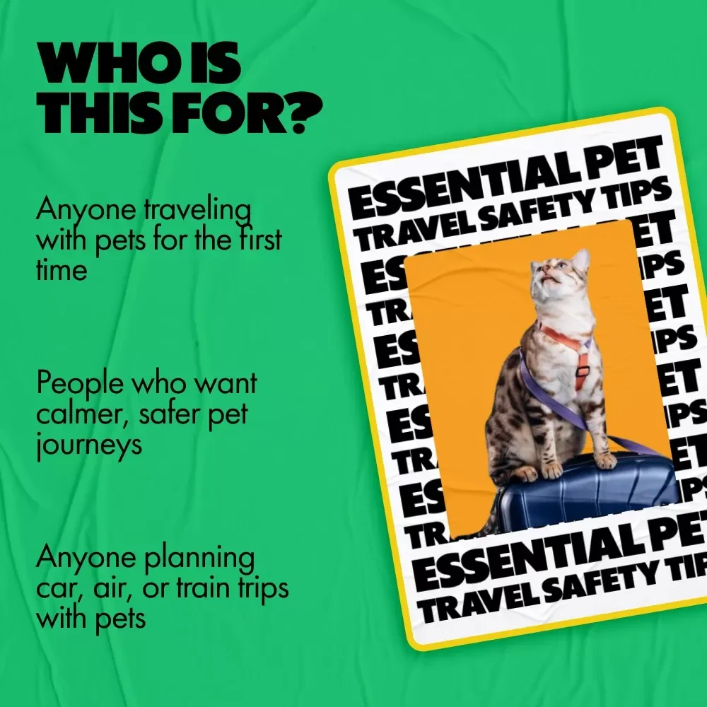 Essential Pet Travel Safety Tips | Digital eBook Guide for Stress-Free Trips with Pets