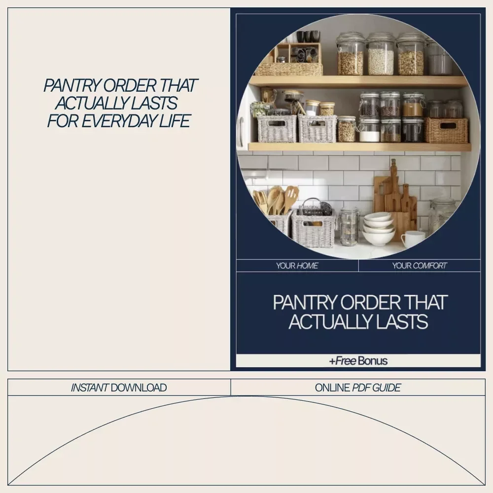 Pantry Order That Actually Lasts – A Practical eBook Guide on how to organize pantry efficiently for Busy Homes
