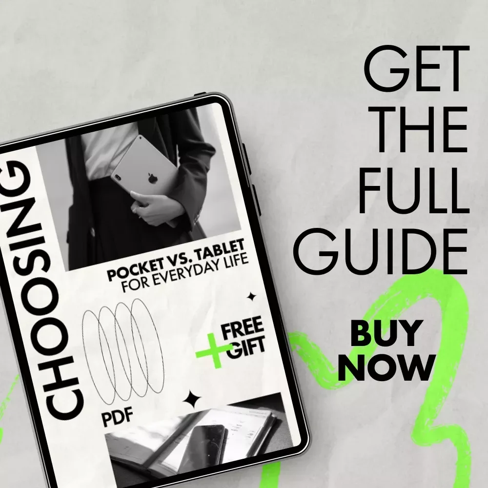 Choosing Pocket vs. Tablet for Everyday Life | Smart Device Decision Guide for phone vs tablet for everyday use | Practical eBook Download