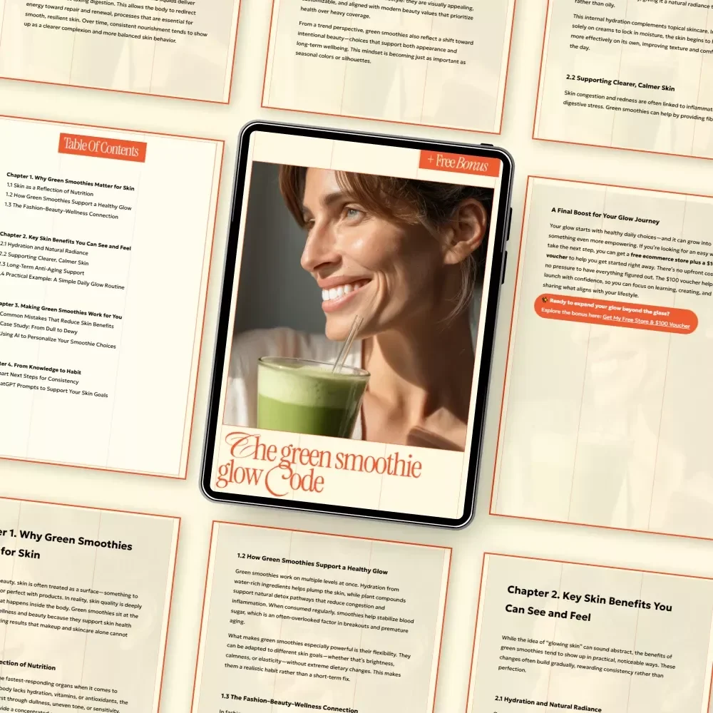 The Green Smoothie Glow Code – Skin-Boosting Beauty Guide Exploring the Benefits of Green Smoothies for Skin