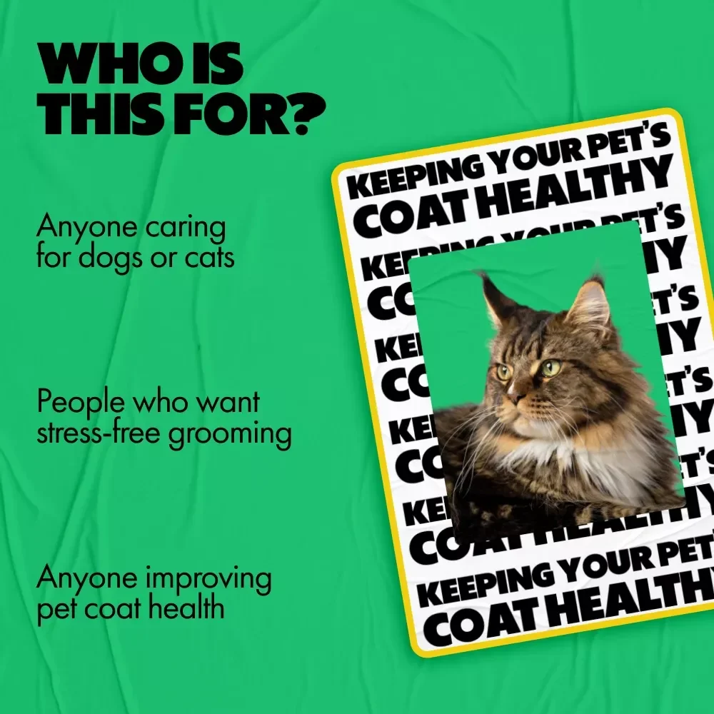 Keeping Your Pet’s Coat Healthy | Practical eBook Guide to the Best Brushing Routine for Pets, Dogs & Cats, Easy Grooming Care, Digital Download