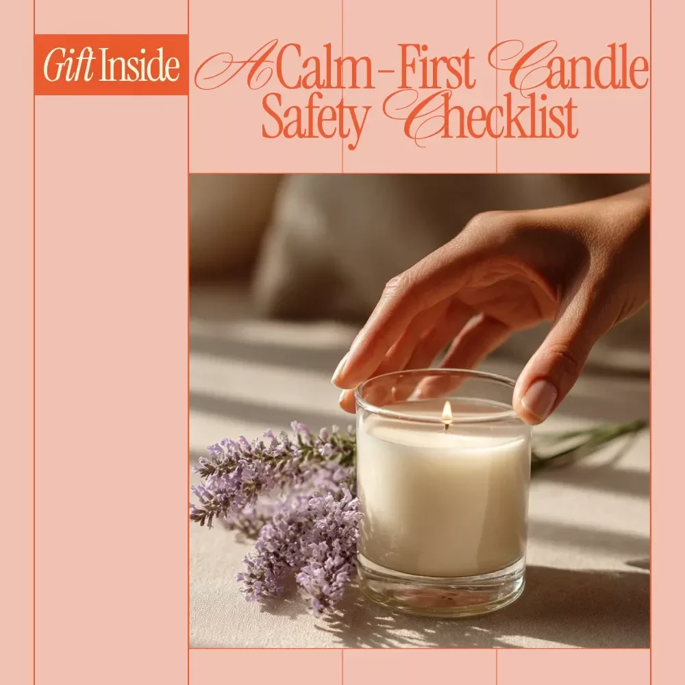 A Calm-First Candle Safety Checklist – Mindful Candle Care, Peaceful Home Rituals, Candle Safety Tips for Relaxation