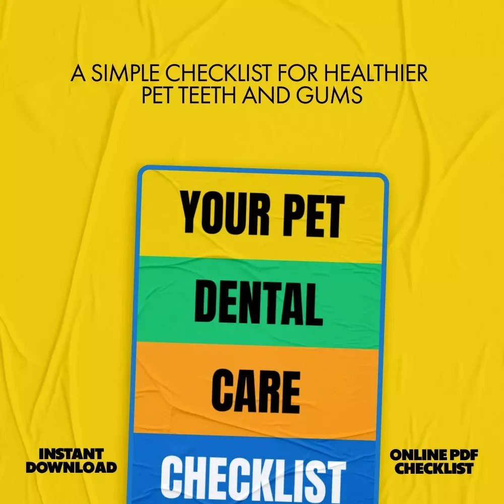 Your Pet Dental Care Checklist – Easy Pet Dental Care Routine Printable, At-Home Oral Health Tracker for Dogs & Cats