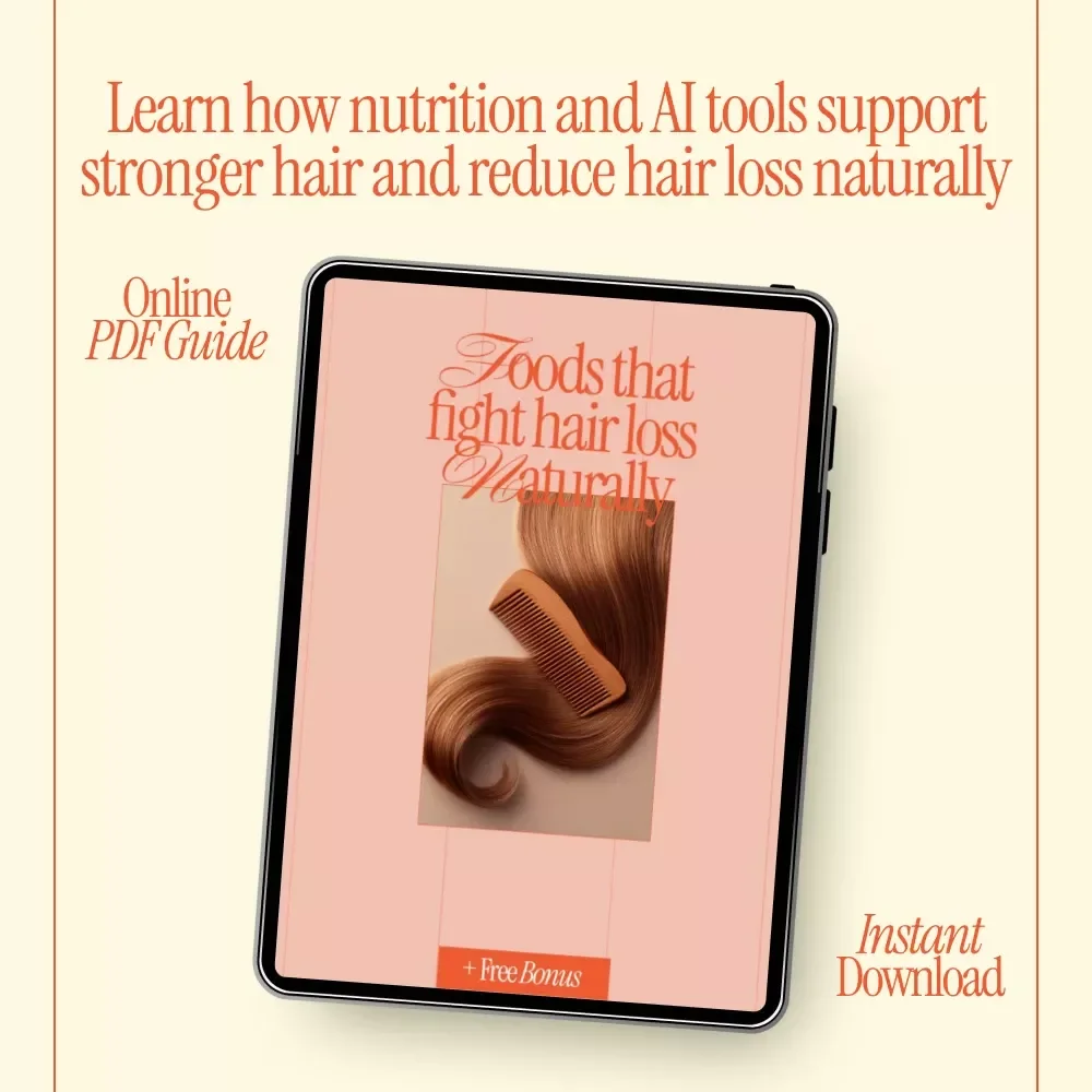 Foods That Fight Hair Loss Naturally – Complete Nutrition Guide to Foods That Prevent Hair Loss, Stronger Hair Growth, Meal Planning & AI Tools