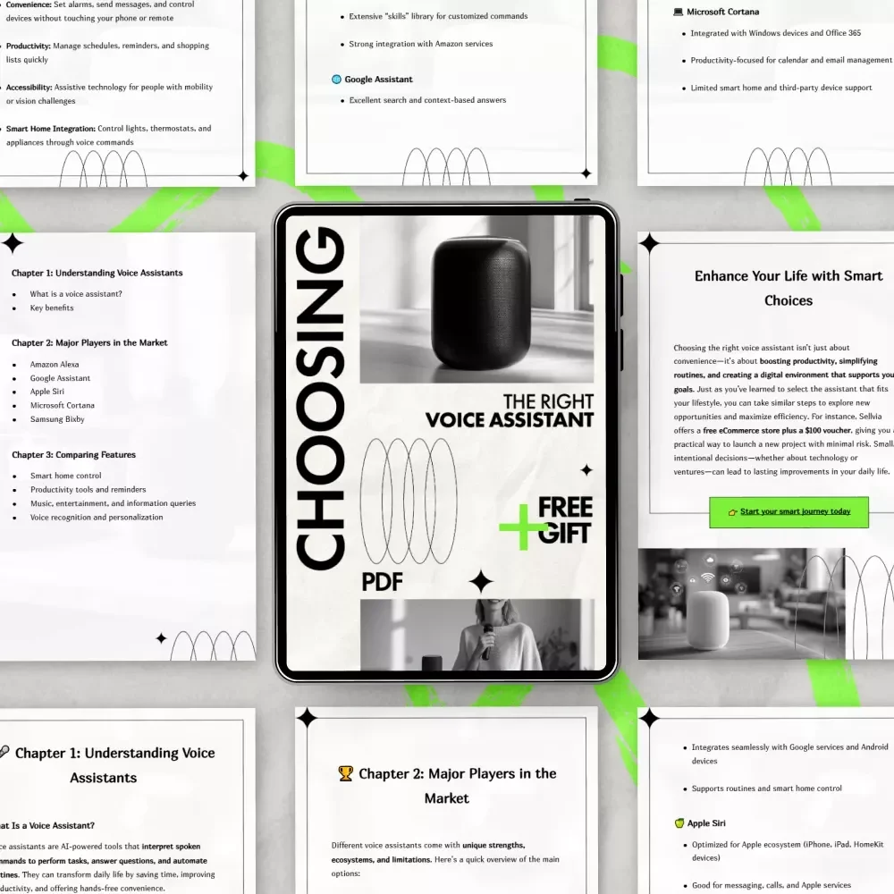 Choosing the Right Voice Assistant | Smart Buyer’s Guide eBook | Voice Assistant Comparison for Home, Work & Lifestyle