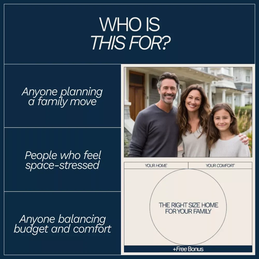 The Right Size Home for Your Family – Practical eBook Guide to Decide What Home Size Fits My Family Needs with Confidence