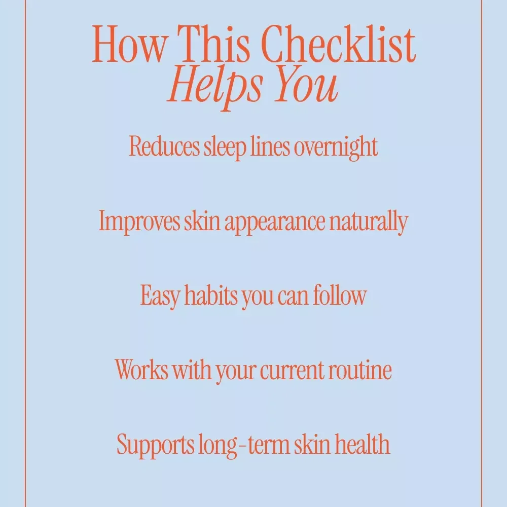 Beauty Sleep Checklist: Sleep Positions That Reduce Wrinkles | Anti-Aging Night Routine Printable | Face-Friendly Sleeping Guide