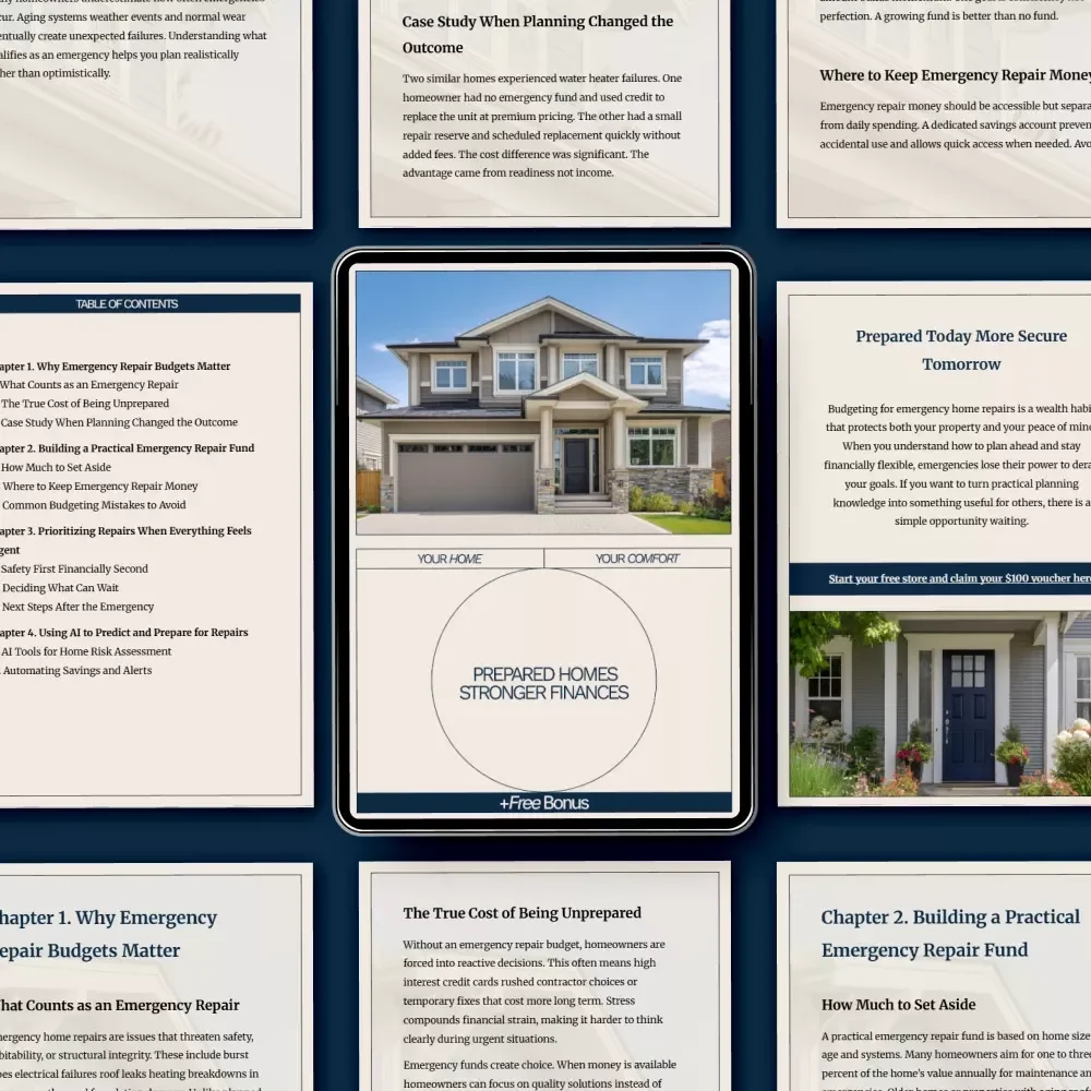 Prepared Homes Stronger Finances – A Practical Guide on how to budget for emergency home repairs and Build a Smarter Safety Net
